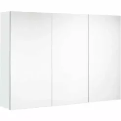 Armoire De Toilette Allibert Look Brillant Blanc 100cm - Blanc Alpin - Brillant