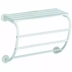 ALLIBERT Porte-serviette Mural 3 Barres HAPPY Blanc - Blanc