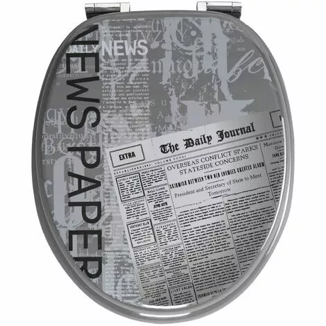 ALLIBERT Abattant WC En MDF - Fermeture Progressive GRAFIC LINE - Décor 1 ALLIBERT Abattant WC En MDF - Fermeture Progressive GRAFIC LINE - Décor