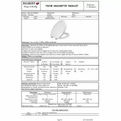 ALLIBERT Abattant WC En Thermoplastique à  Fermeture Progressive Et Déclipsable KARMA - Blanc -ALLIBERT Soldes Magasin 50895538 3