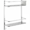 ALLIBERT Double étagère De Douche En Inox Avec Crochet Patère PALATINO - Inox