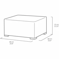 Pouf D'extérieur California Cappuccino Allibert - Brun -ALLIBERT Soldes Magasin 54142360 3