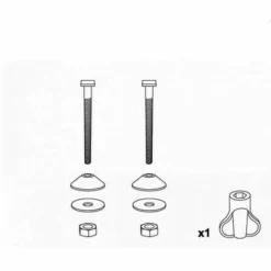 ALLIBERT LOT FIXATION ABATTANT + CHARNIERES Fixation Par Le Dessous