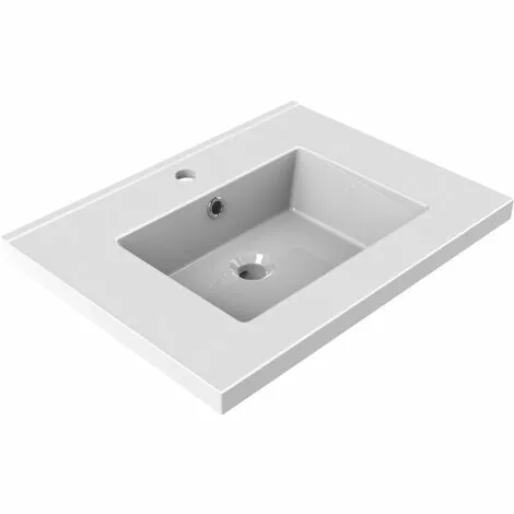 Lavabo Allibert Tobi 60cm Blanc Brillant 1 Lavabo Allibert Tobi 60cm Blanc Brillant