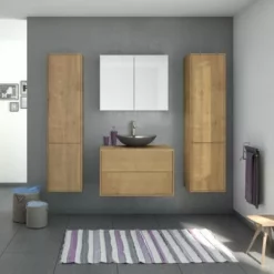 ALLIBERT Ensemble Meuble De Salle De Bain MARNY Chêne 2 Tiroirs 80 Cm + Plan Pour Vasque à Poser 5 ALLIBERT Ensemble Meuble De Salle De Bain MARNY Chêne 2 Tiroirs 80 Cm + Plan Pour Vasque à Poser -ALLIBERT Soldes Magasin 67495321 3