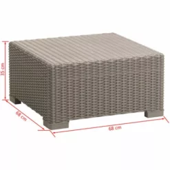 Table D'Extérieur California Cappuccino 198074 Allibert -ALLIBERT Soldes Magasin 6887219 3