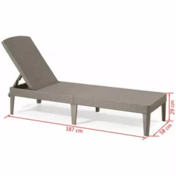 Chaise Longue Jaipur Cappuccino 235163 Allibert - Brun 7 Chaise Longue Jaipur Cappuccino 235163 Allibert - Brun -ALLIBERT Soldes Magasin 6962775 3