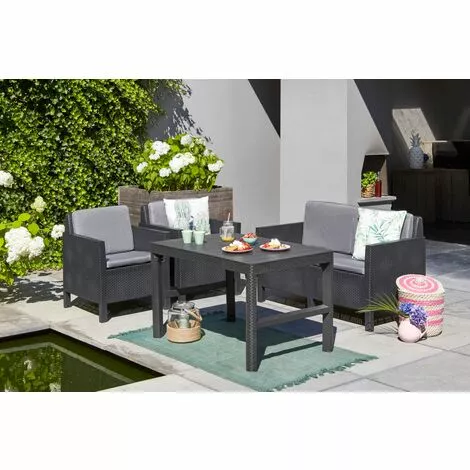 Table Réglable Allibert Lyon Anthracite 3 Table Réglable Allibert Lyon Anthracite – Image 3