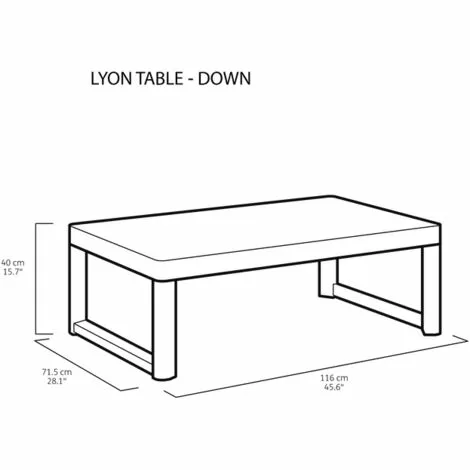 Table Réglable Allibert Lyon Anthracite 4 Table Réglable Allibert Lyon Anthracite – Image 4