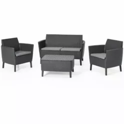 Jeu De Canapés De Jardin 8 Pcs Salemo Graphite 236629 Allibert - Gris