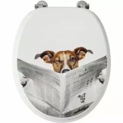 ALLIBERT Abattant WC En MDF Décor BUSINESS DOG - Décor