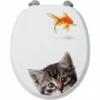 ALLIBERT Abattant WC En MDF Décor POISSON-CHAT - Décor
