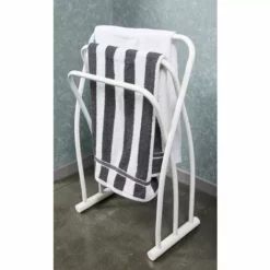 ALLIBERT Porte-serviette à  Poser 3 Barres HAPPY Blanc - Blanc -ALLIBERT Soldes Magasin 8439611 3