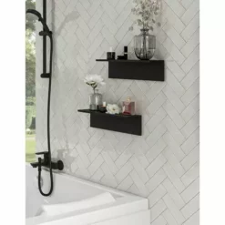 ALLIBERT Tablette Murale 40 Cm NEW GAME Noir Mat - Noir -ALLIBERT Soldes Magasin 8439679 3